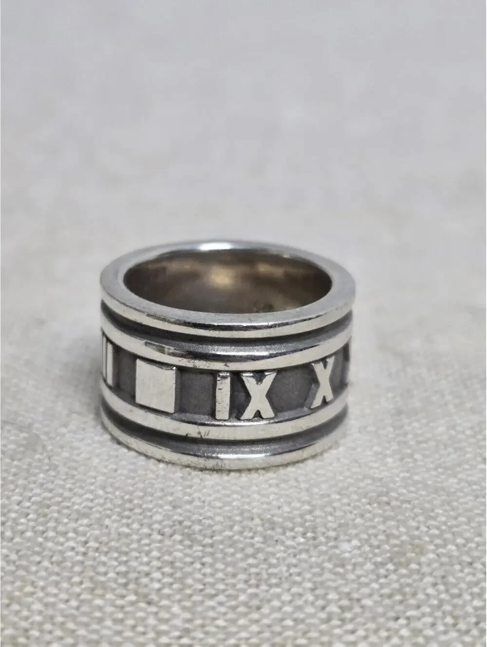 Vintage Tiffany & Co. Atlas Wide Band Ring 1995 Sterling Silver 925 Size 4.5 EUC - Picture 2 of 8